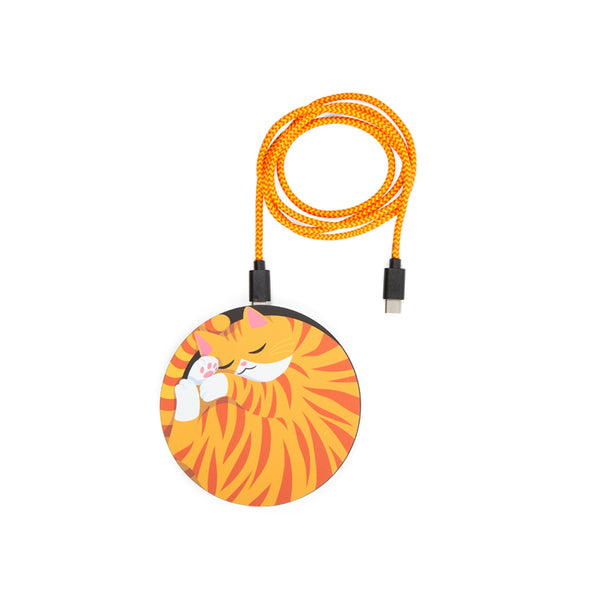 Sleep Cat Wireless Charger - US254 Kikkerland Home - Utility & Tools - Cell Phone Accessories