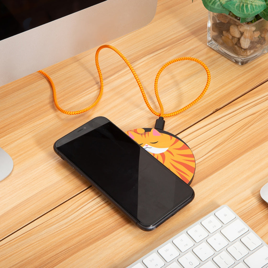 Sleep Cat Wireless Charger - US254 Kikkerland Home - Utility & Tools - Cell Phone Accessories