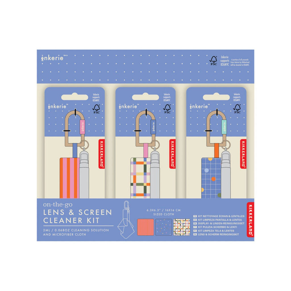 On The Go Lens And Screen Cleaner Kit Kikkerland Home - Utility & Tools