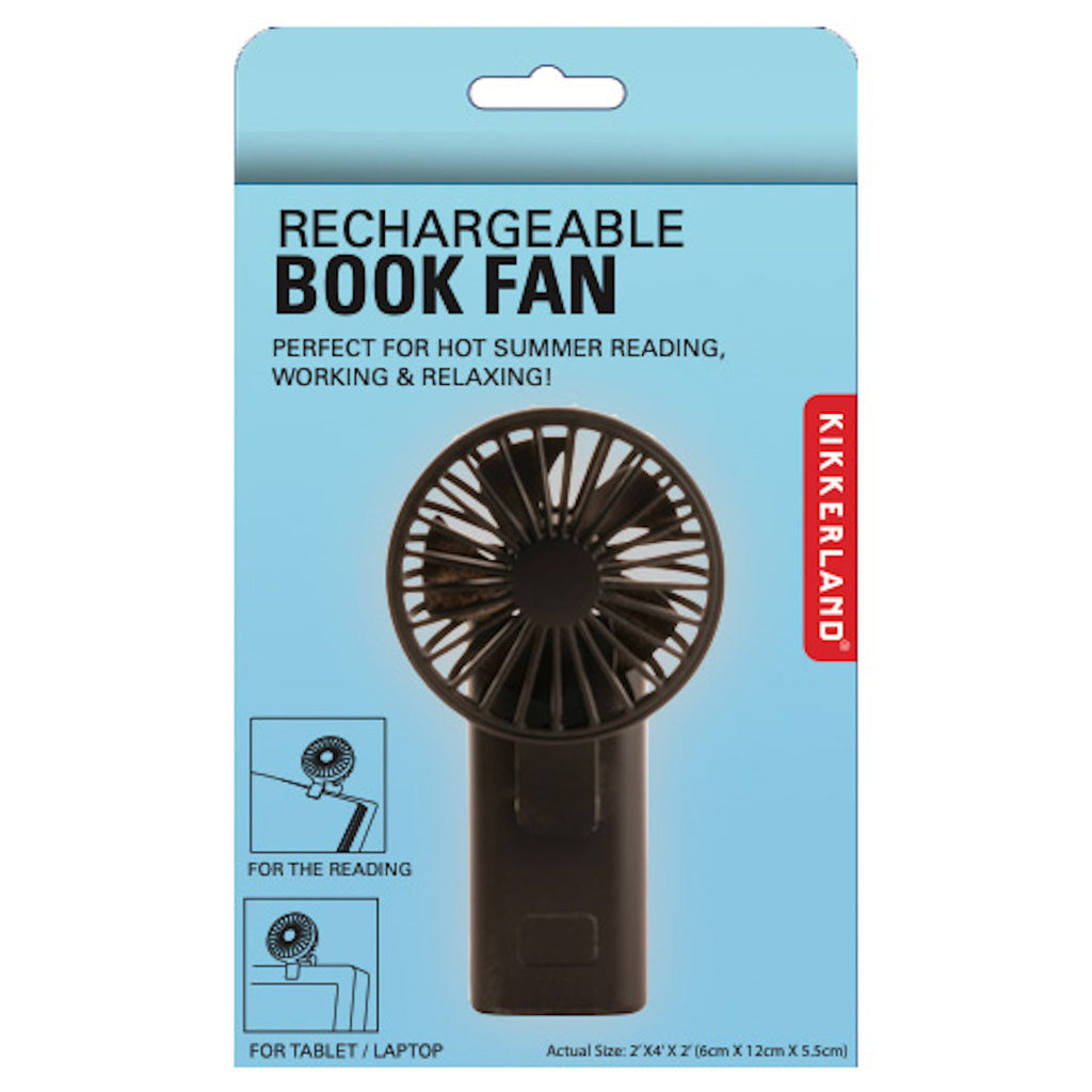 Rechargeable Book Fan Kikkerland Home - Utility & Tools