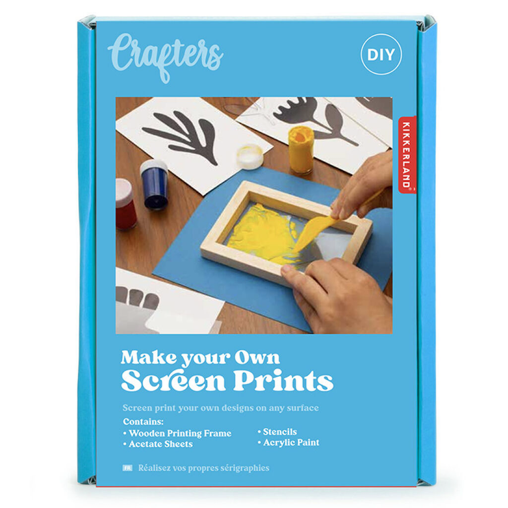 Crafter's Make Your Own Screen Prints Kit Kikkerland Toys & Games - Crafts & Hobbies