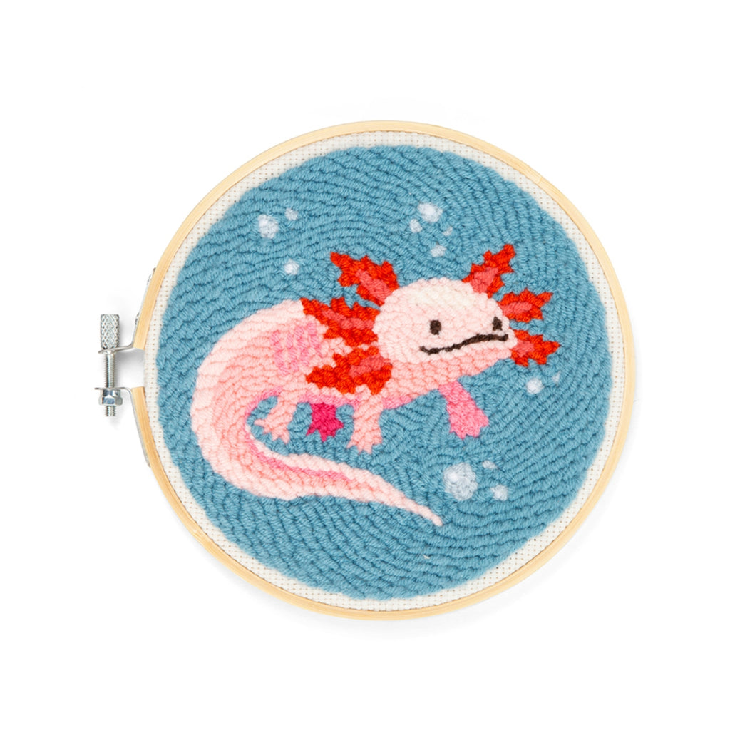Axolotl Punch Needle Kit - GG287 Kikkerland Toys & Games - Crafts & Hobbies - Needlecraft Kits