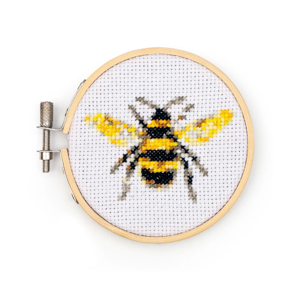 Mini Cross Stitch Embroidery Kit - Bee Kikkerland Toys & Games - Crafts & Hobbies - Needlecraft Kits