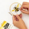 Mini Cross Stitch Embroidery Kit - Bee Kikkerland Toys & Games - Crafts & Hobbies - Needlecraft Kits