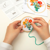 Mini Cross Stitch Embroidery Kit - Flowers Kikkerland Toys & Games - Crafts & Hobbies - Needlecraft Kits