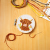 Mini Cross Stitch Embroidery Kit - Highland Cow Kikkerland Toys & Games - Crafts & Hobbies - Needlecraft Kits