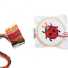 Mini Cross Stitch Embroidery Kit - Ladybug Kikkerland Toys & Games - Crafts & Hobbies - Needlecraft Kits