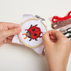 Mini Cross Stitch Embroidery Kit - Ladybug Kikkerland Toys & Games - Crafts & Hobbies - Needlecraft Kits