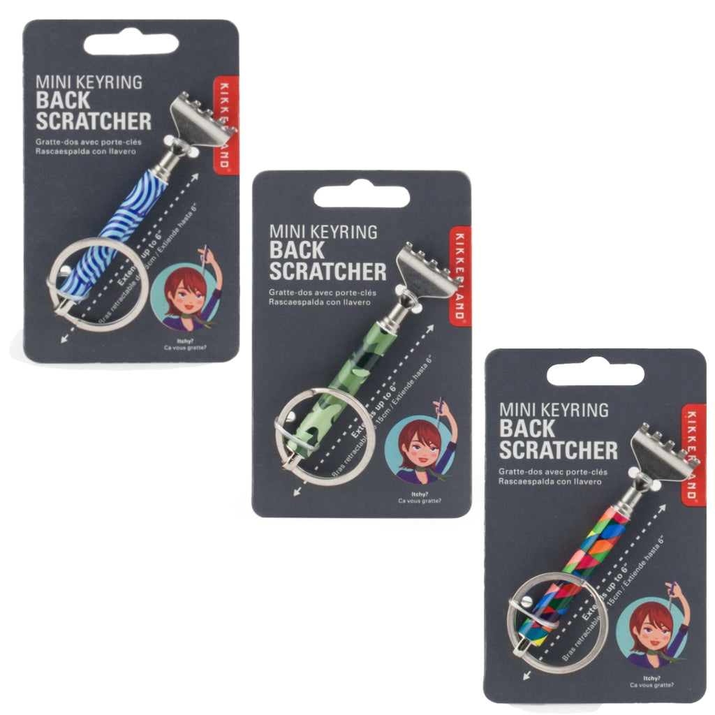 Keychain Pattern Mini Back Scratcher Kikkerland Toys & Games