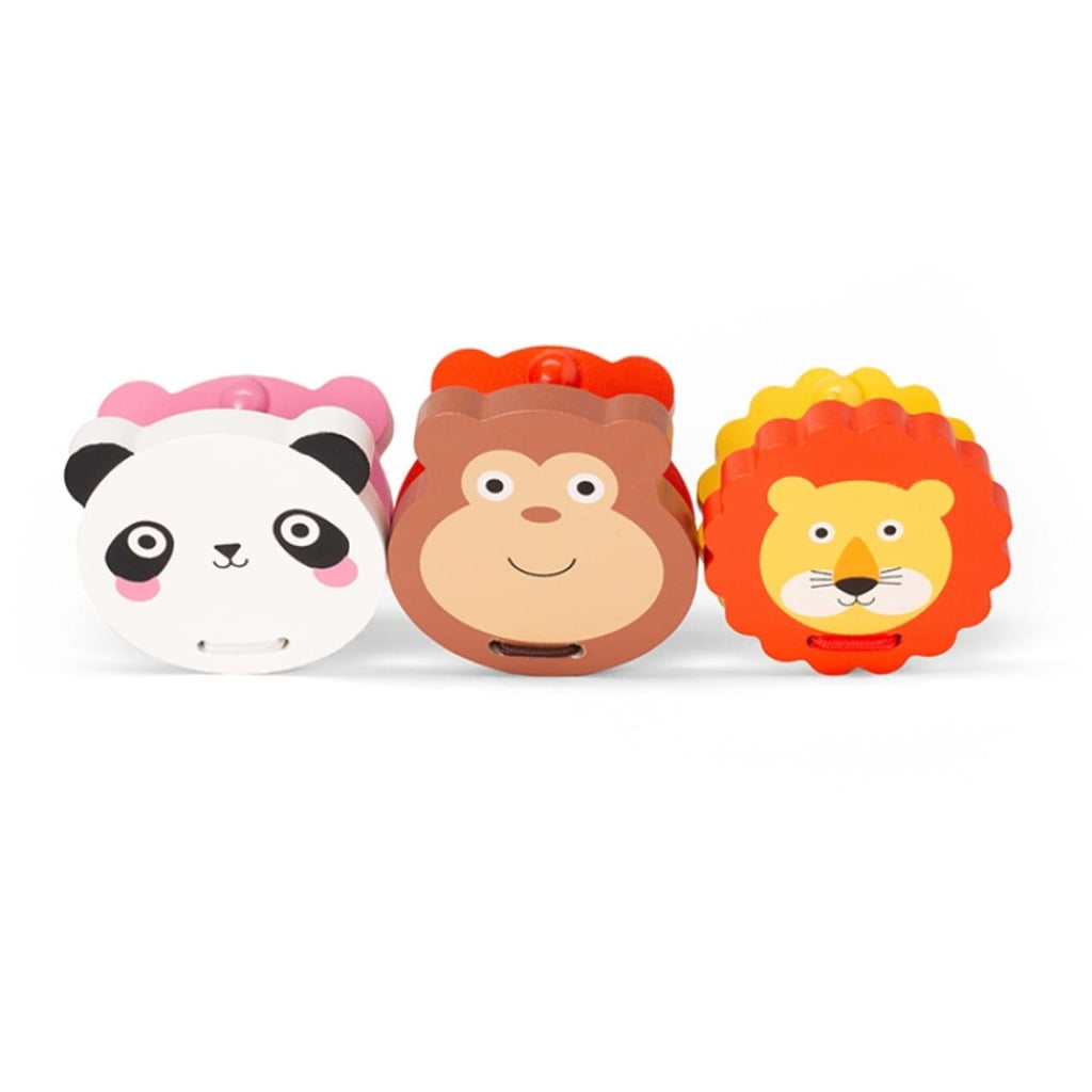 Kidoki Animal Friend Wooden Clapper Toy Kikkerland Toys & Games