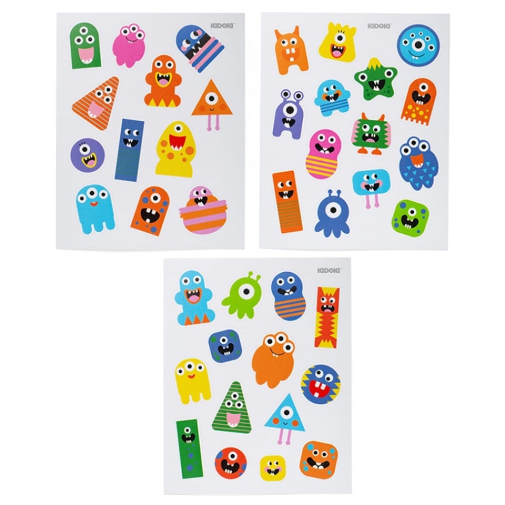 Kidoki Silly Monster Fun Puffy Stickers Kikkerland Toys & Games