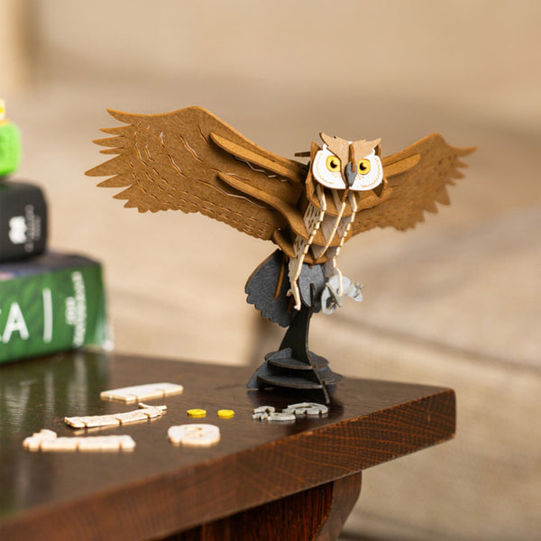 Bird 3D Puzzle - Owl - GG292 Kikkerland Toys & Games - Puzzles & Games