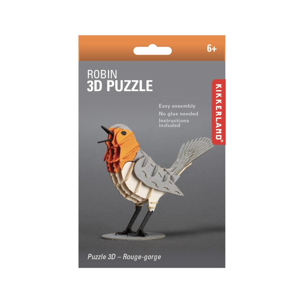Bird 3D Puzzle - Robin - GG289 Kikkerland Toys & Games - Puzzles & Games