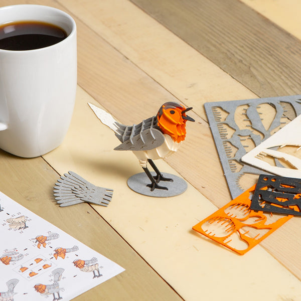 Bird 3D Puzzle - Robin - GG289 Kikkerland Toys & Games - Puzzles & Games