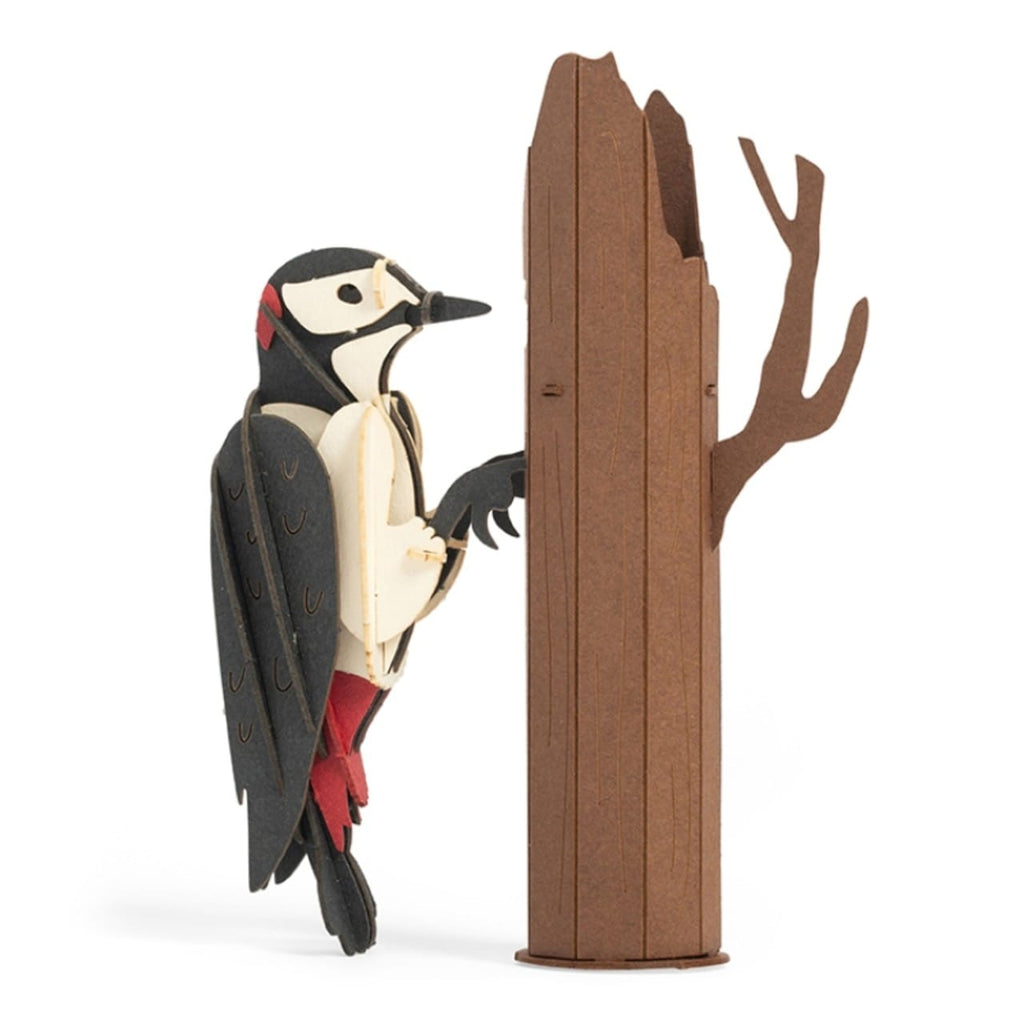 Bird 3D Puzzle - Woodpecker Kikkerland Toys & Games - Puzzles & Games