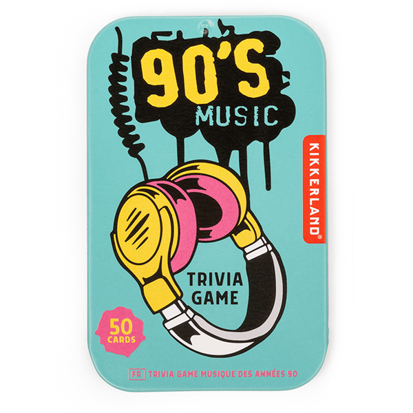 90's Music Trivia Game Tin Kikkerland Toys & Games - Puzzles & Games - Games