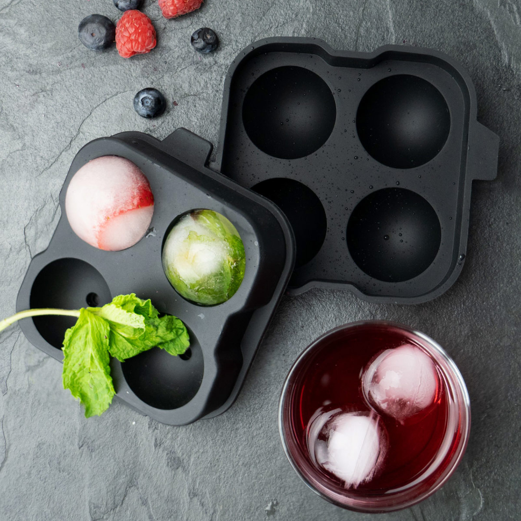 Elements Ice Ball Silicone Tray - Assorted Colors Krumbs Kitchen Home - Barware - Ice Cube Trays & Ice Molds