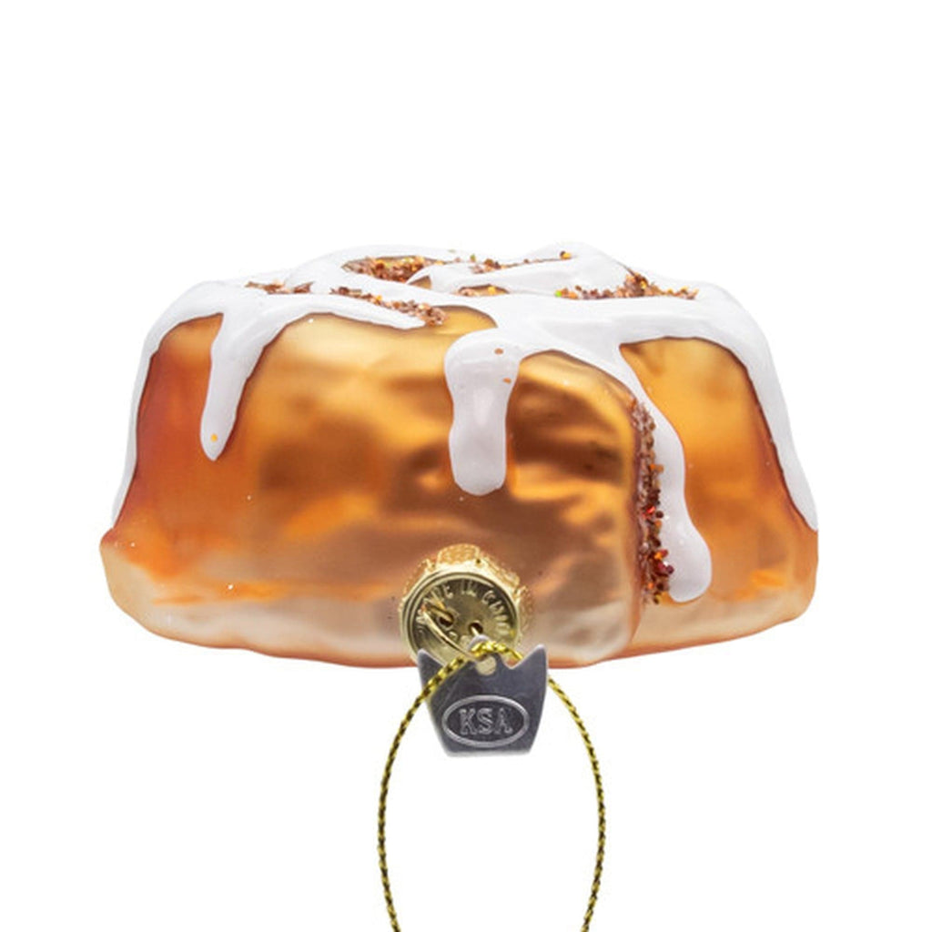 Glass Cinnamon Bun Ornament Kurt S Adler Holiday - Ornaments