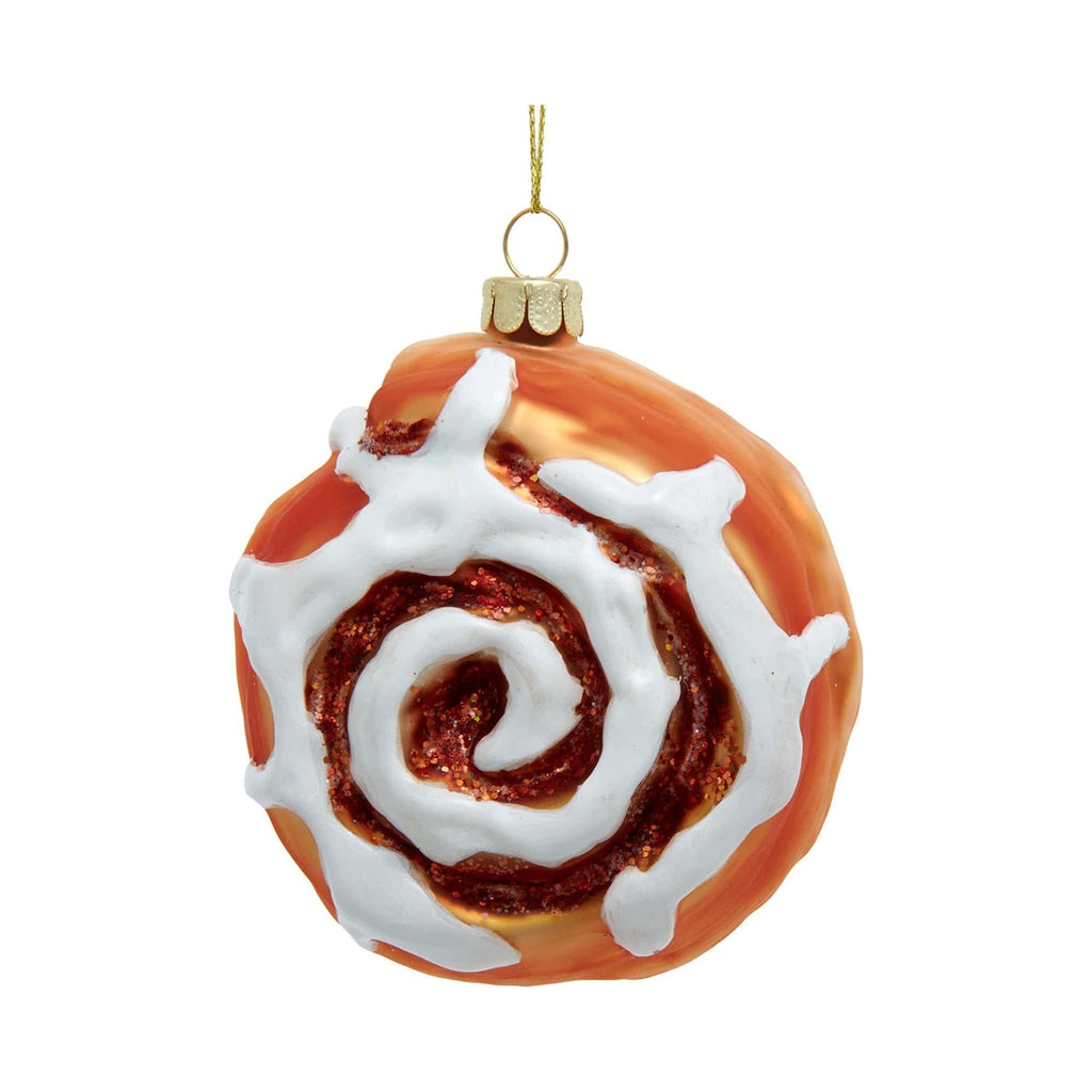 Glass Cinnamon Bun Ornament Kurt S Adler Holiday - Ornaments