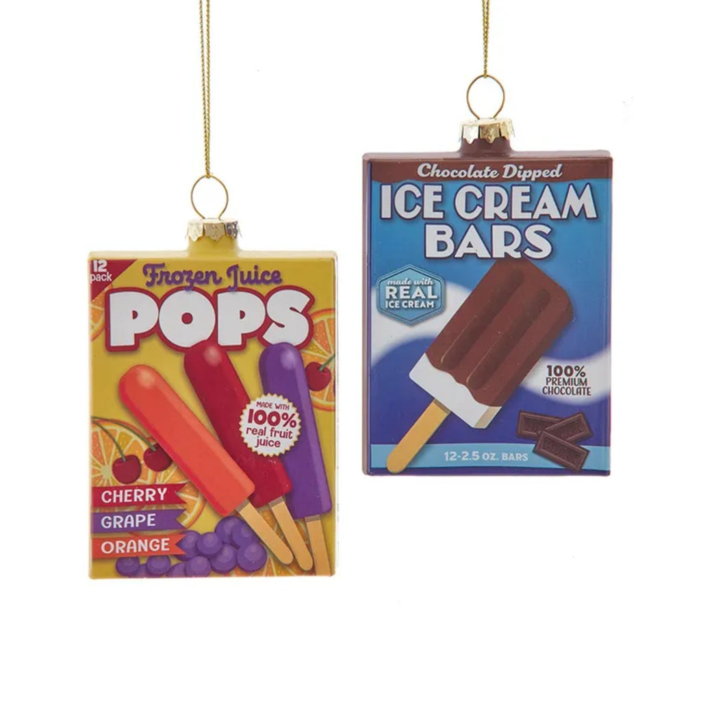 Glass Ice Cream Box Ornaments Kurt S Adler Holiday - Ornaments