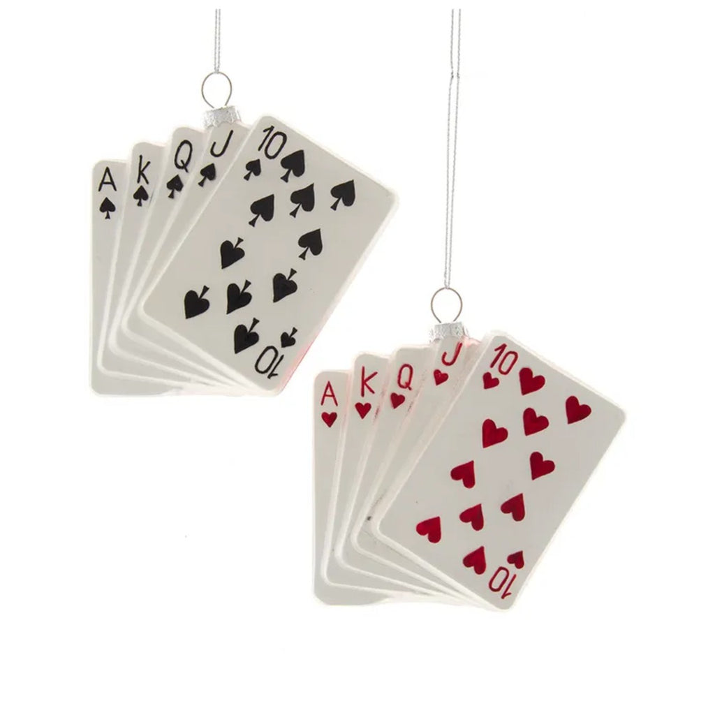 Glass Playing Cards Ornaments Kurt S Adler Holiday - Ornaments