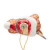 Noble Gems Glass Highland Cow With Santa Hat Ornament Kurt S Adler Holiday - Ornaments