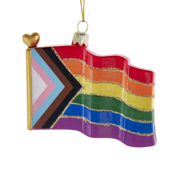 Noble Gems Glass Progress Pride Flag Ornament Kurt S Adler Holiday - Ornaments