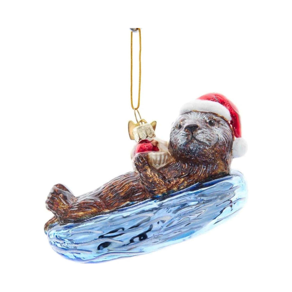 Noble Gems Glass Sea Otter Ornament Kurt S Adler Holiday - Ornaments