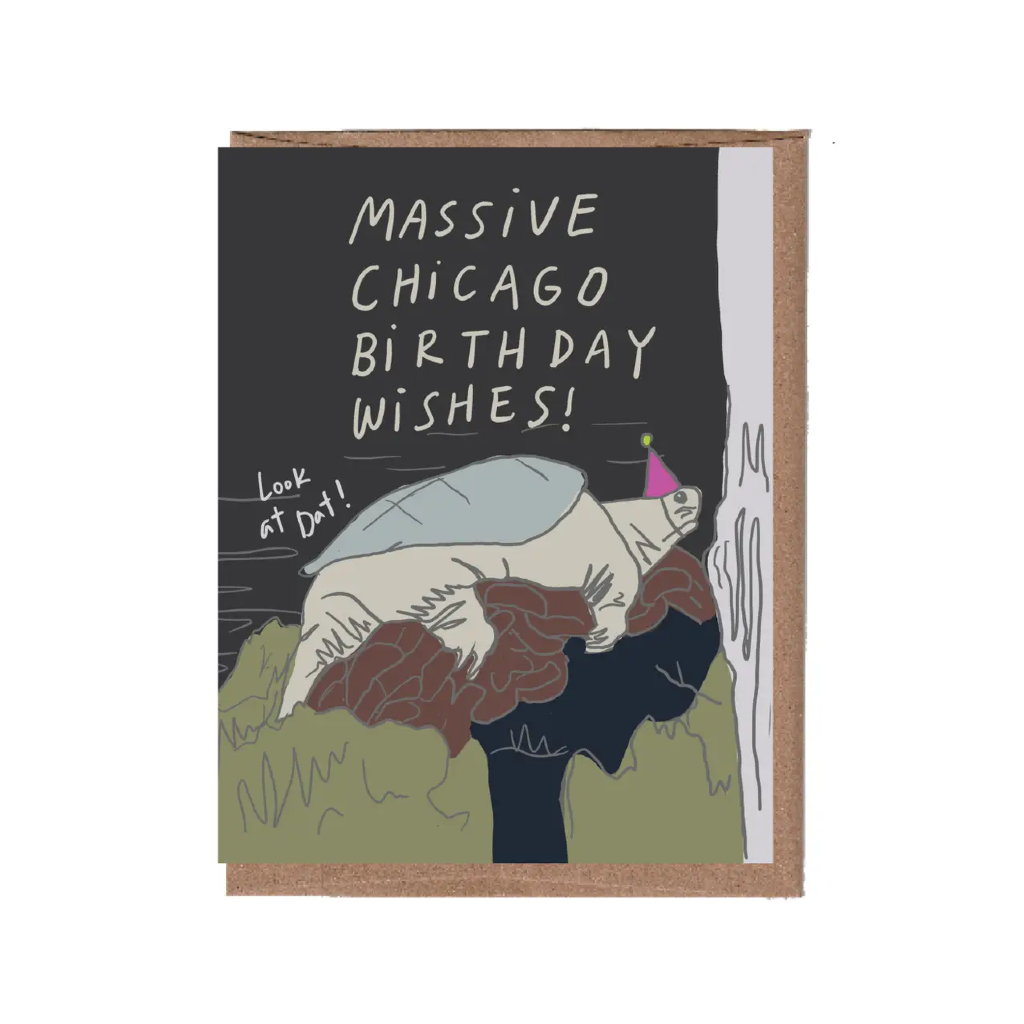 Chicago Chonkosaurus Birthday Card La Familia Green Cards - Birthday
