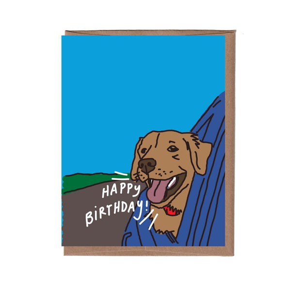Dog In Window Birthday Card La Familia Green Cards - Birthday