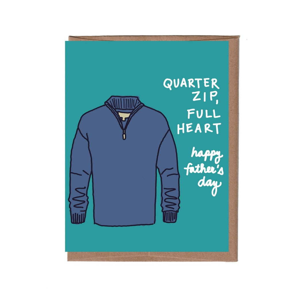 Quarter Zip Father's Day Card La Familia Green Cards - Holiday - Father's Day