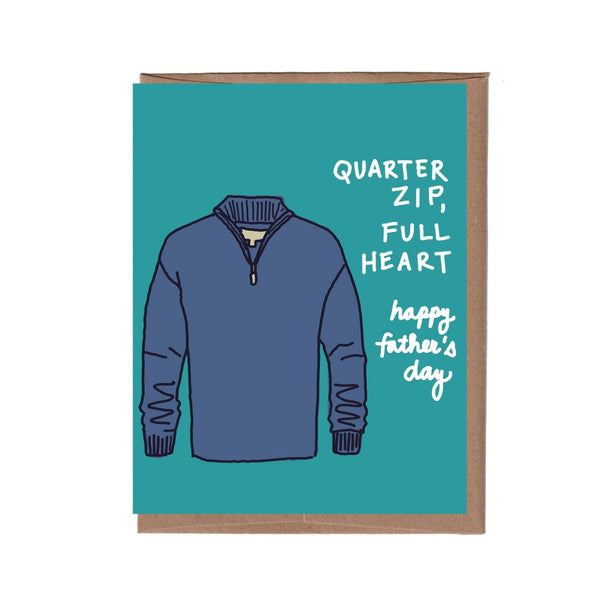 Quarter Zip Father's Day Card La Familia Green Cards - Holiday - Father's Day