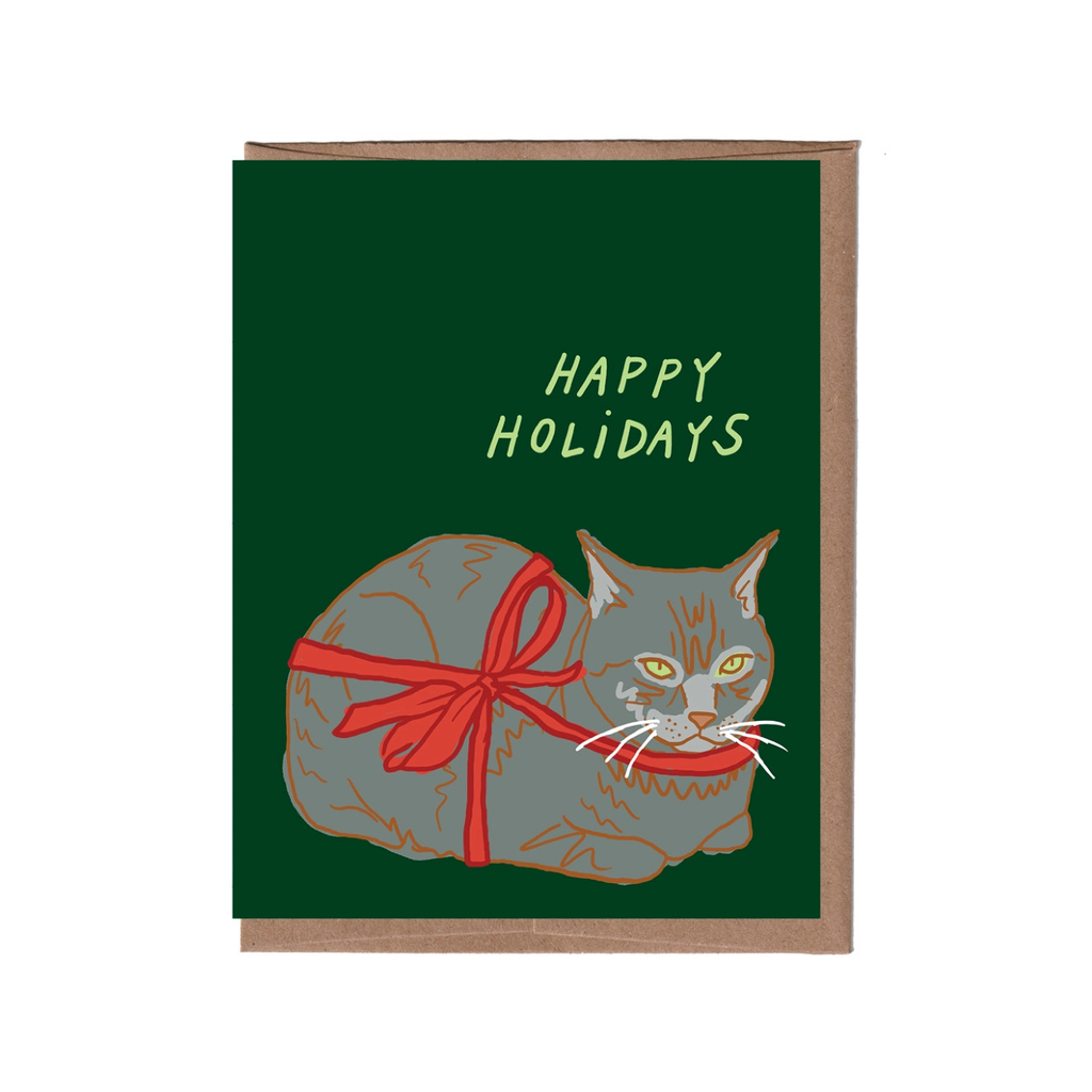 Loaf Cat Holiday Card La Familia Green Cards - Holiday - Happy Holidays