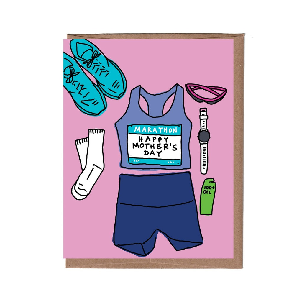 Marathon Mom Mother's Day Card La Familia Green Cards - Holiday - Mother's Day