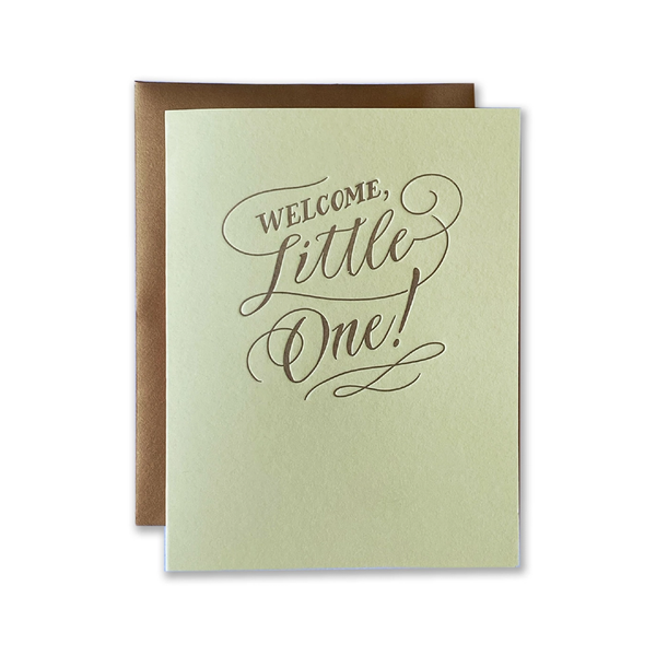 Welcome Little One Baby Card Ladyfingers Letterpress Cards - Baby