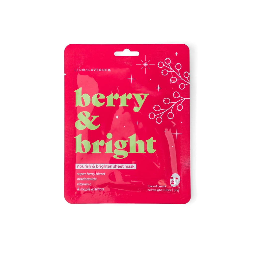 Berry & Bright (Nourish & Brighten) Lemon Lavender Let It Glow Holiday Face Masks Lemon Lavender Home - Bath & Body