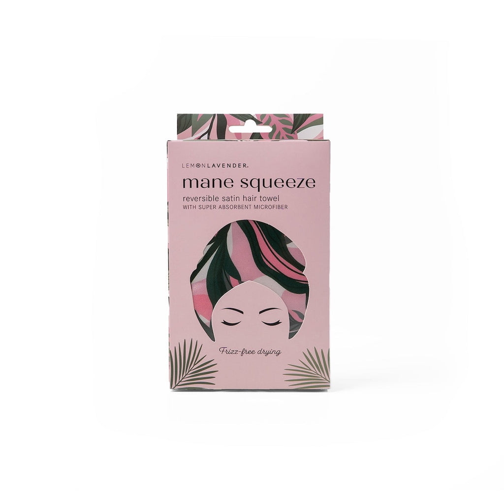 Mane Squeeze Reversible Satin Hair Towel - Assorted Lemon Lavender Home - Bath & Body