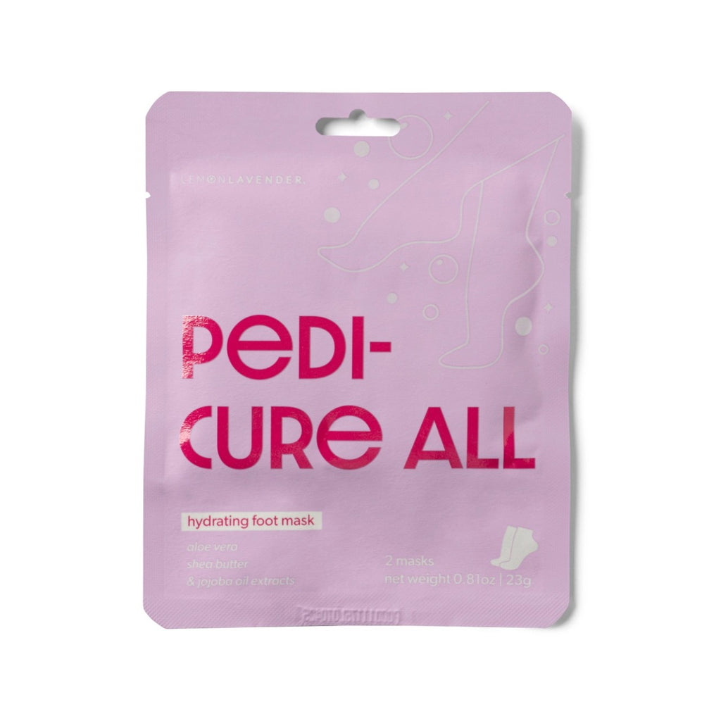 Pedi Cure All Smooth It Over Hydrating Hand And Foot Masks Lemon Lavender Home - Bath & Body