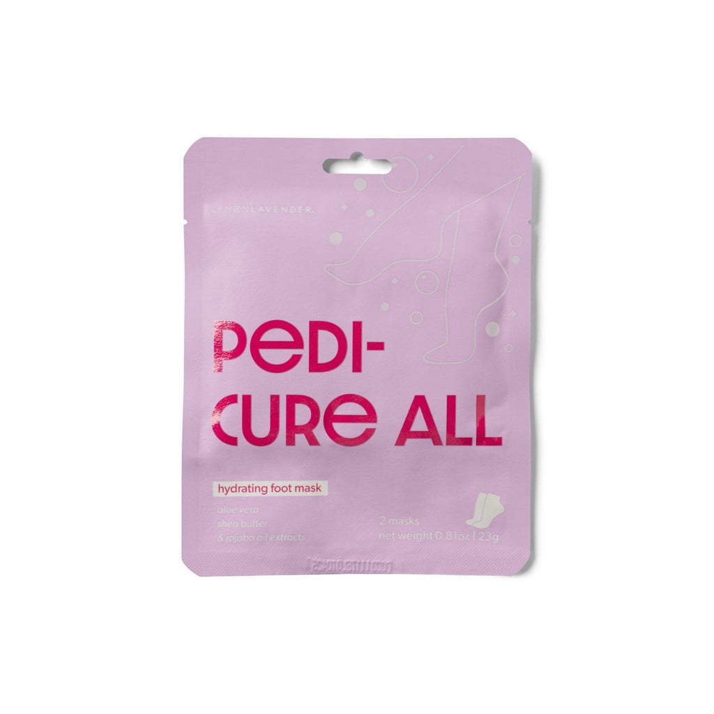 Pedi Cure All Smooth It Over Hydrating Hand And Foot Masks Lemon Lavender Home - Bath & Body