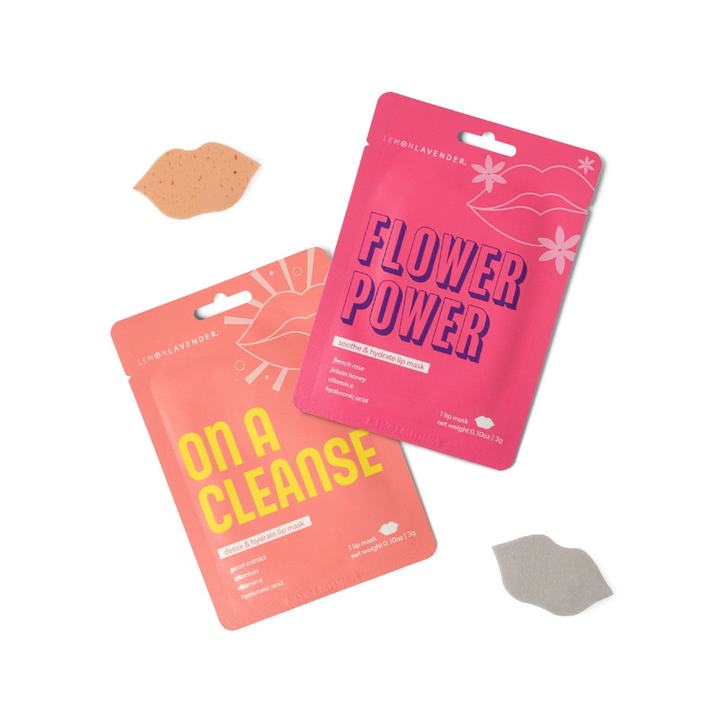 Pucker Up Hydrogel Lip Masks Lemon Lavender Home - Bath & Body