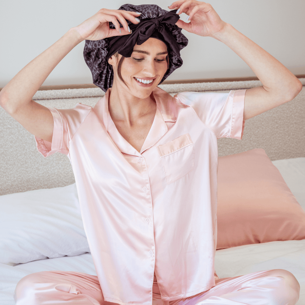 Snooze Control Satin Sleep Bonnet - Assorted Lemon Lavender Home - Bath & Body