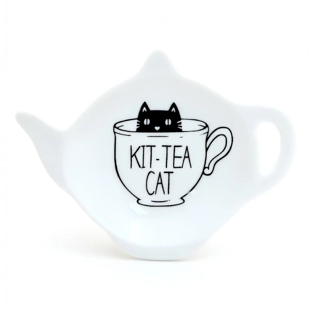 Kit Tea Cat Teaback Holder Dish Lenny Mud Home - Decorative Trays, Plates, & Bowls