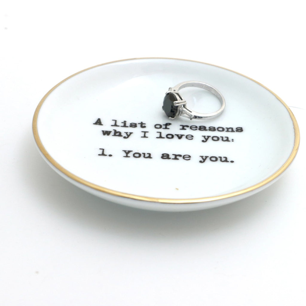 Reasons I Love You Ring Dish Lenny Mud Home - Decorative Trays, Plates, & Bowls