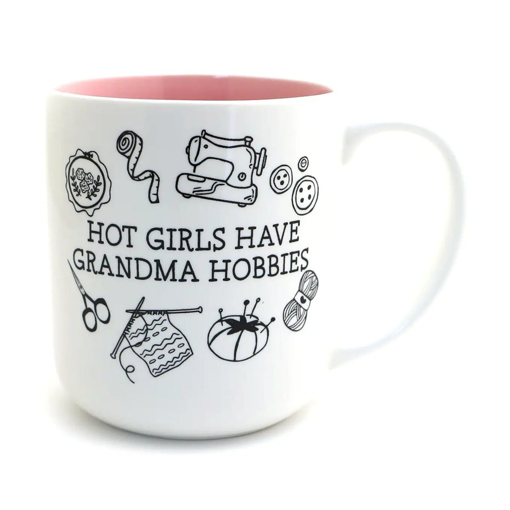 Hot Girls Have Grandma Hobbies Mug Lenny Mud Home - Mugs & Glasses