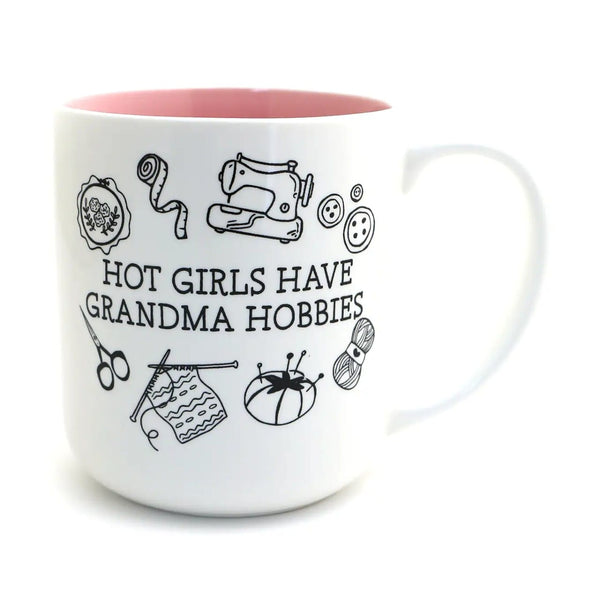 Hot Girls Have Grandma Hobbies Mug Lenny Mud Home - Mugs & Glasses