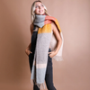 Color Block Faux Mohair Scarf Leto Accessories Apparel & Accessories - Winter - Adult - Scarves & Wraps