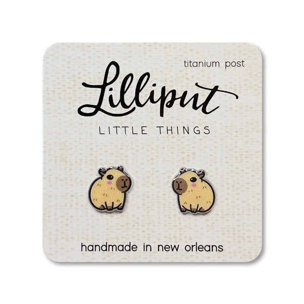 Capybara Earrings Lilliput Little Things Jewelry - Earrings