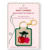 Needlepoint Keychain Kit - Cherries Lucky Feather Apparel & Accessories - Keychains