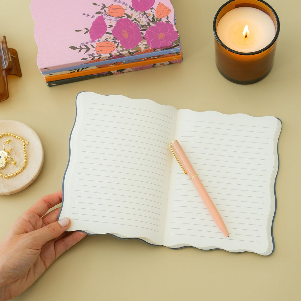 Daffodil And Dahlia Botanical Journal Lucky Feather Books - Blank Notebooks & Journals