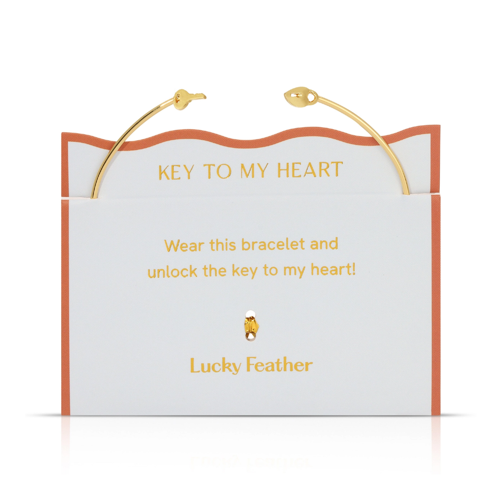 Key To My Heart (Updated) Connection Cuff Bracelet Lucky Feather Jewelry - Bracelet